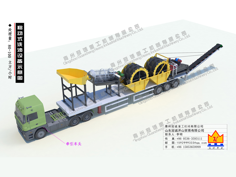 移動洗砂機械 移動洗砂機械